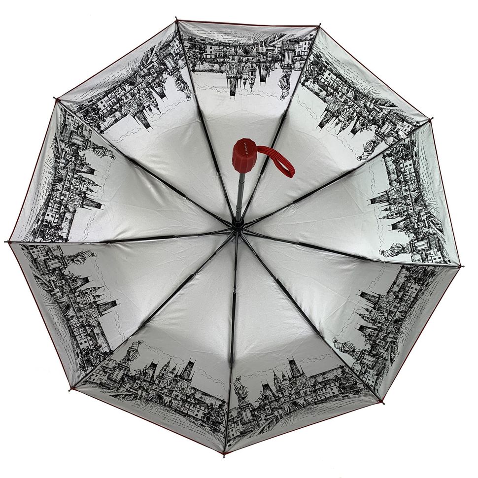 Женский зонт-полуавтомат от Flagman, красный, 713-5  713-5 фото | ANANASKO