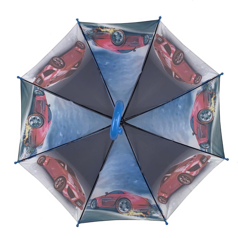 Дитяча парасолька-тростина "Гонки" для хлопчиків від SL, синя ручка,18104-1  18104-1 фото | ANANASKO