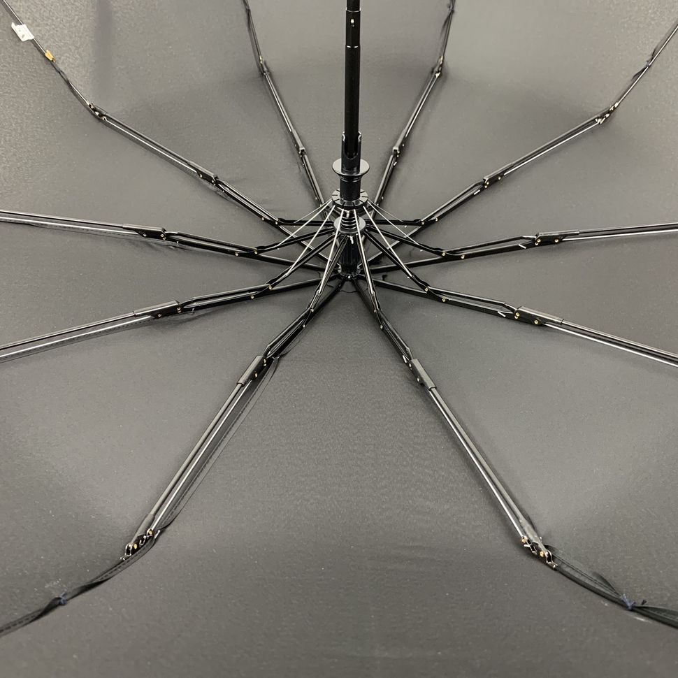 Чоловіча парасоля-напівавтомат з прямою ручкою, чорний, 270-1  270-1 фото | ANANASKO