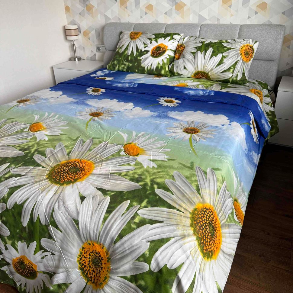 Комплект постельного белья двуспальный евро Бязь Полиэстер Ananasko 85179 85 гр/м² 85179(e) фото | ANANASKO