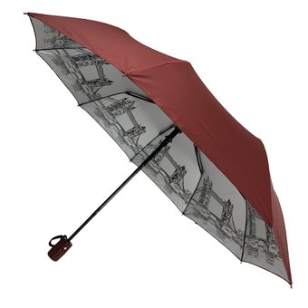 Жіноча парасоля-напівавтомат від Flagman, бордовий, 713-6