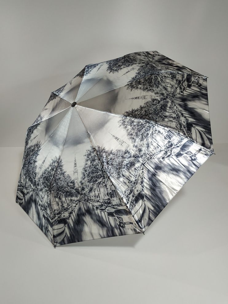 Жіноча парасолька, напівавтомат з зображеннями міст, 483-10  483-10 фото | ANANASKO