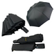 Мужской складной зонт-полуавтомат с прямой ручкой, черный, 263-1 263-1 фото 1 | ANANASKO