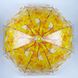 Прозрачный зонт-трость c кленовыми листьями, Fabia, желтый, 306К-4 306К-4 фото 2 | ANANASKO