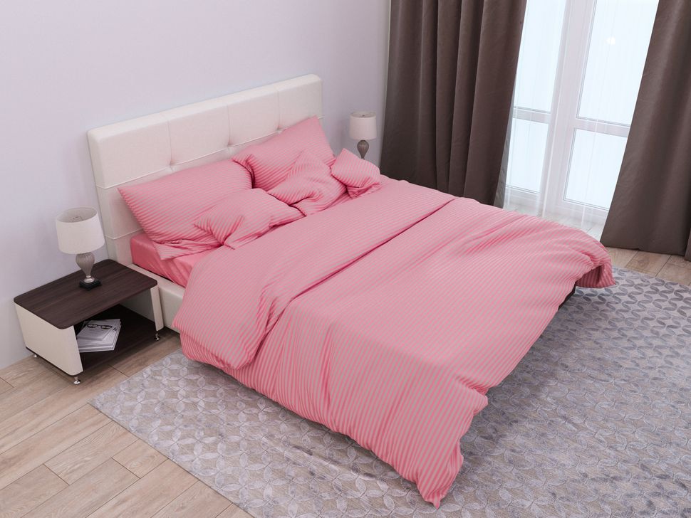 Комплект двуспального постельного белья Страйп-сатин от Dimtex 145.0 (нит/см2) 541640  (2.0) фото | ANANASKO