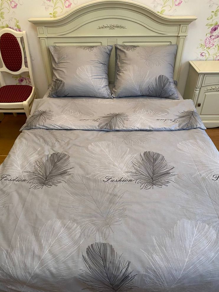 Комплект постельного белья двуспальный евро Сатин Ananasko 44001 200 ниток/см² 44001(e) фото | ANANASKO