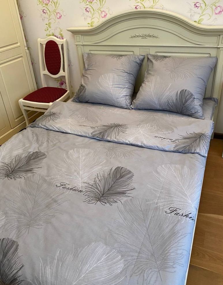 Комплект постельного белья двуспальный евро Сатин Ananasko 44001 200 ниток/см² 44001(e) фото | ANANASKO