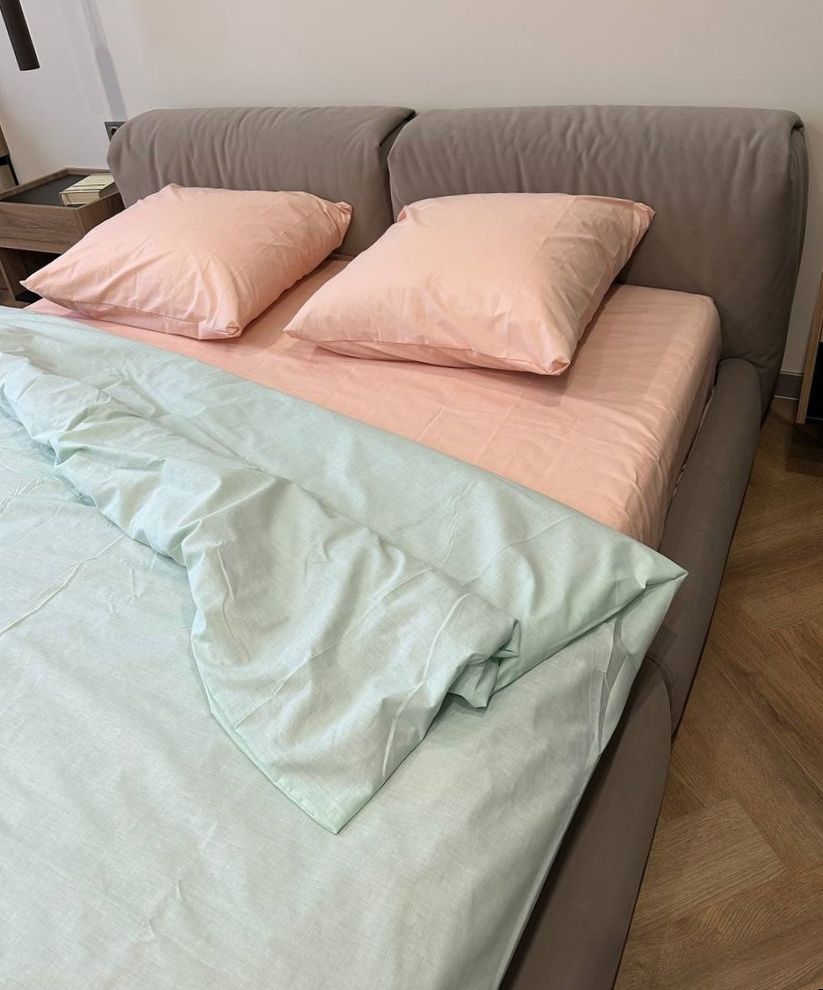Комплект постельного белья двуспальный евро Бязь Голд Ananasko 515324 140 ниток/см² 515324(e) фото | ANANASKO
