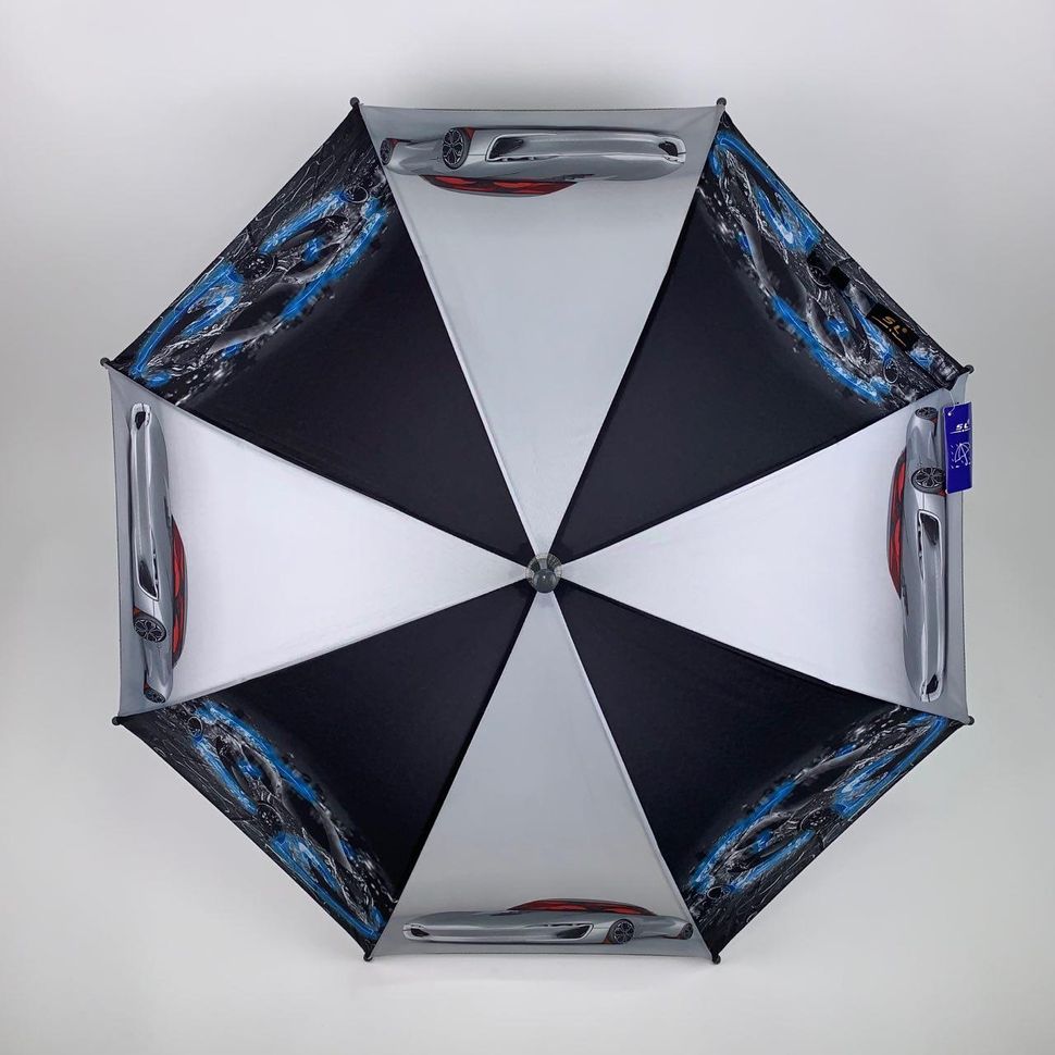 Дитяча парасолька-тростина "Гонки" для хлопчиків від SL, темно-сіра ручка, 18104-5  18104-5 фото | ANANASKO