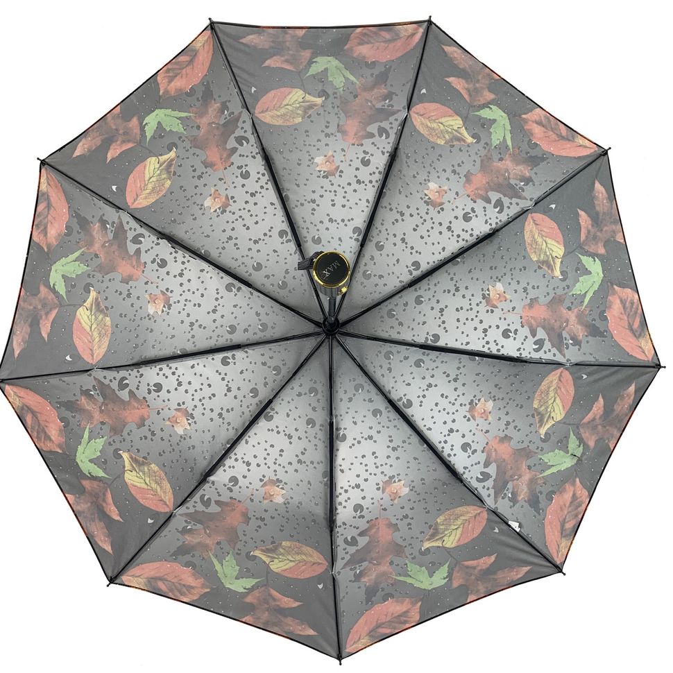 Жіноча складана парасолька-напівавтомат, сірий, 444-6  444-6 фото | ANANASKO
