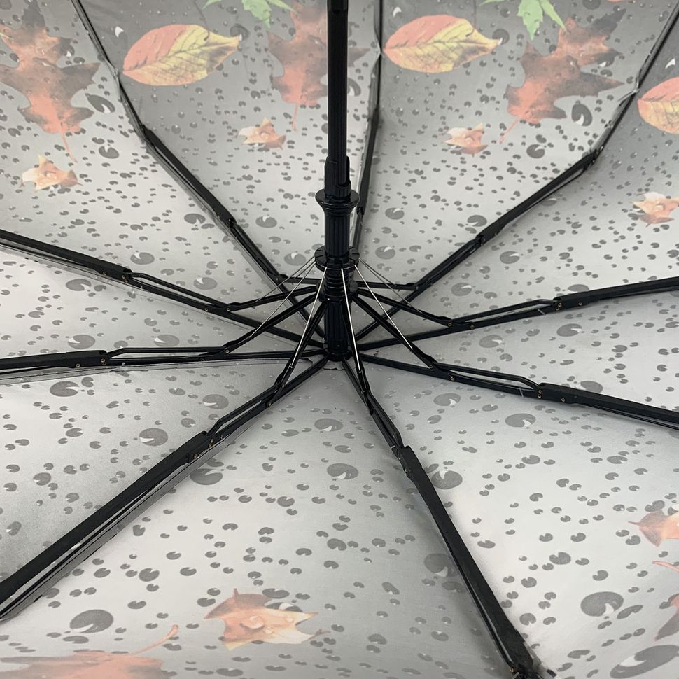 Жіноча складана парасолька-напівавтомат, сірий, 444-6  444-6 фото | ANANASKO