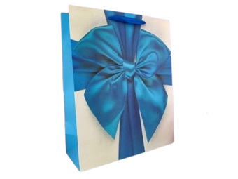 Подарочный пакет  "Пишний бант" блакитний L Belany 3013-23-1