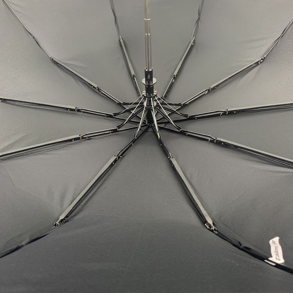 Чоловіча парасолька-напівавтомат Calm Rain, чорний, 351-1  351-1 фото | ANANASKO