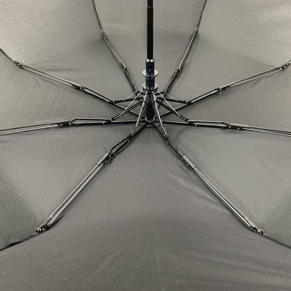 Чоловіча складана парасоля-напівавтомат від Flagman, антивітер, чорний, 708-1
