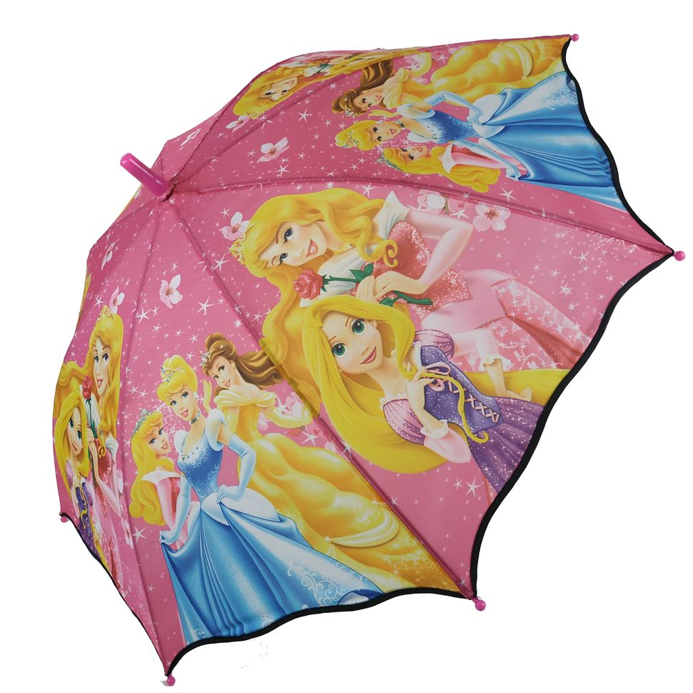 Дитяча парасолька-тростина з принцесами від max для дівчинки, рожева, 007-2  007-2 фото | ANANASKO