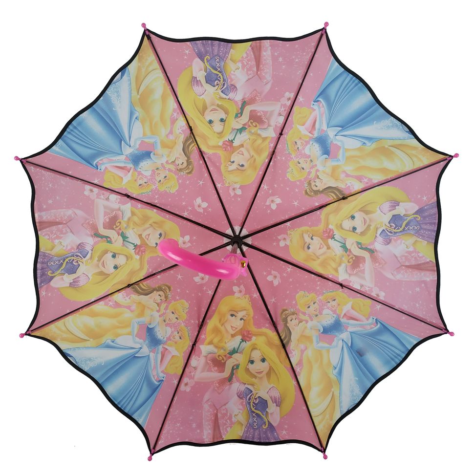 Дитяча парасолька-тростина з принцесами від max для дівчинки, рожева, 007-2  007-2 фото | ANANASKO