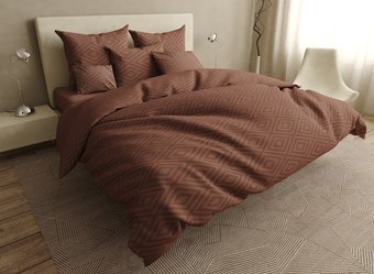 Комплект постельного белья двуспальный евро на резинке Бязь Голд Ananasko 14141 115 г/м² 14141(e) фото | ANANASKO