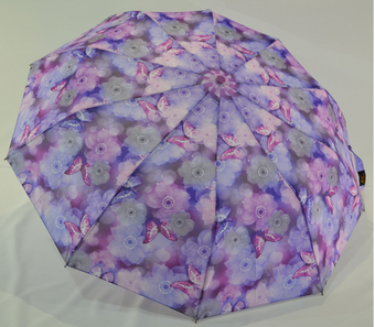 Женский зонтик-полуавтомат на 10 спиц "La-la land", сиреневый, 499-6