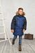 Зимняя куртка на мальчика 140 8837 синий фото 6 | ANANASKO