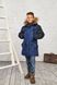 Зимняя куртка на мальчика 140 8837 синий фото 4 | ANANASKO