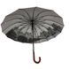 Женский зонт-трость с городами на серебристом напылении под куполом от Calm Rain, бордовый, 1011-7 1011-7 фото 4 | ANANASKO