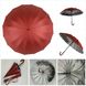 Женский зонт-трость с городами на серебристом напылении под куполом от Calm Rain, бордовый, 1011-7 1011-7 фото 7 | ANANASKO
