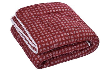 Одеяло полуторное холлофайбер 150х210 бордового цвета осень/зима/весна Ananasko B103  B103 (1,5) фото | ANANASKO