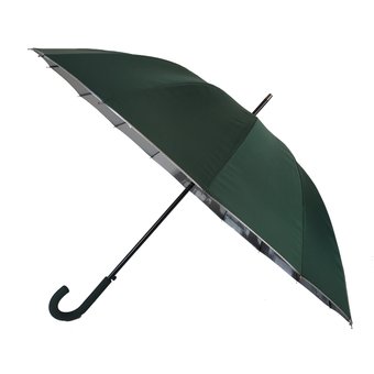 Жіноча парасоля-тростина зі сріблястим напиленням від Calm Rain, зелений, 1011-8