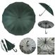 Женский зонт-трость с городами на серебристом напылении под куполом от Calm Rain, зеленый, 1011-8 1011-8 фото 3 | ANANASKO