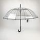 Прозрачный зонт-трость, полуавтомат с черной ручкой от "MAX", 1015-2 1015-2 фото 2 | ANANASKO