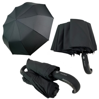 Чоловіча парасоля автомат від Flagman, антивітер, чорний, 525-1