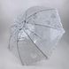 Дитяча прозора парасолька-тростина з ажурним принтом від SL, білий, 18102-3 18102-3 фото 1 | ANANASKO