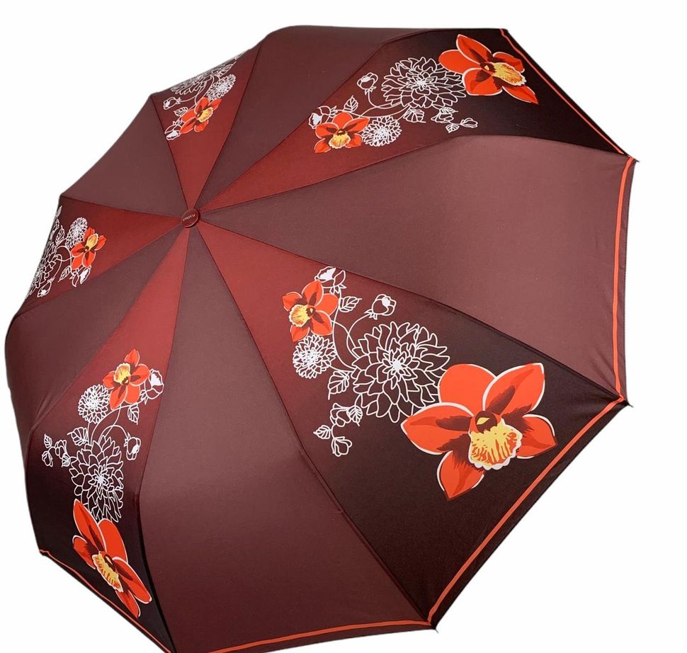 Женский зонт-полуавтомат c принтом от Flagman, Орхидея,135-4  135-4 фото | ANANASKO