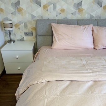 Комплект постельного белья двуспальный Сатин розовый Ananasko 191605 125 г/м² 191605(2,0) фото | ANANASKO