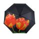 Жіноча парасолька-напівавтомат Swifts "Тюльпани" чорний колір, 18035-2 18035-2 фото 2 | ANANASKO