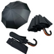 Мужской складной зонт-полуавтомат с ручкой крюк от Popular, черный, 1048-1 1048-1 фото 1 | ANANASKO