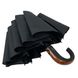 Мужской складной зонт-полуавтомат с ручкой крюк от Popular, черный, 1048-1 1048-1 фото 6 | ANANASKO
