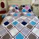 Комплект постельного белья двуспальный евро с геометрическим принтом Бязь Голд Ananasko 3854 3854(e) фото 2 | ANANASKO