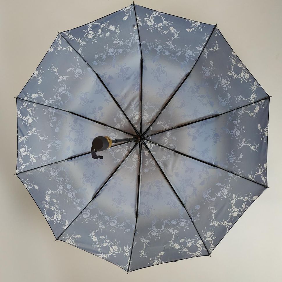 Жіноча парасоля напівавтомат з метеликами "Butterfly" на 10 спиць, синій, 401-1  401-1 фото | ANANASKO