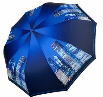 Женский зонт-полуавтомат c принтом от Flagman, ночной город,135-5 за 680 грн