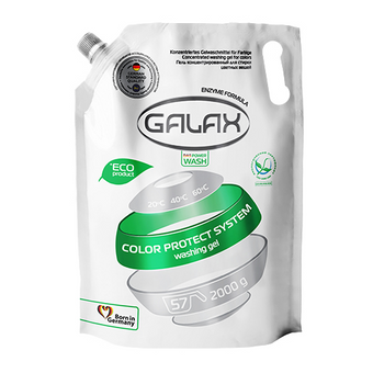 Гель для стирки цветных вещей концентрированный 2000г (DOYPACK) GALAX 600490