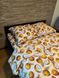 Комплект постельного белья двуспальный Кокосы евро Бязь Голд Ananasko 1735 1735(e) фото 3 | ANANASKO