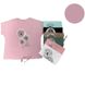 Жіноча футболка бавовняна темно-рожева 56-60 р Ananasko 5469-1