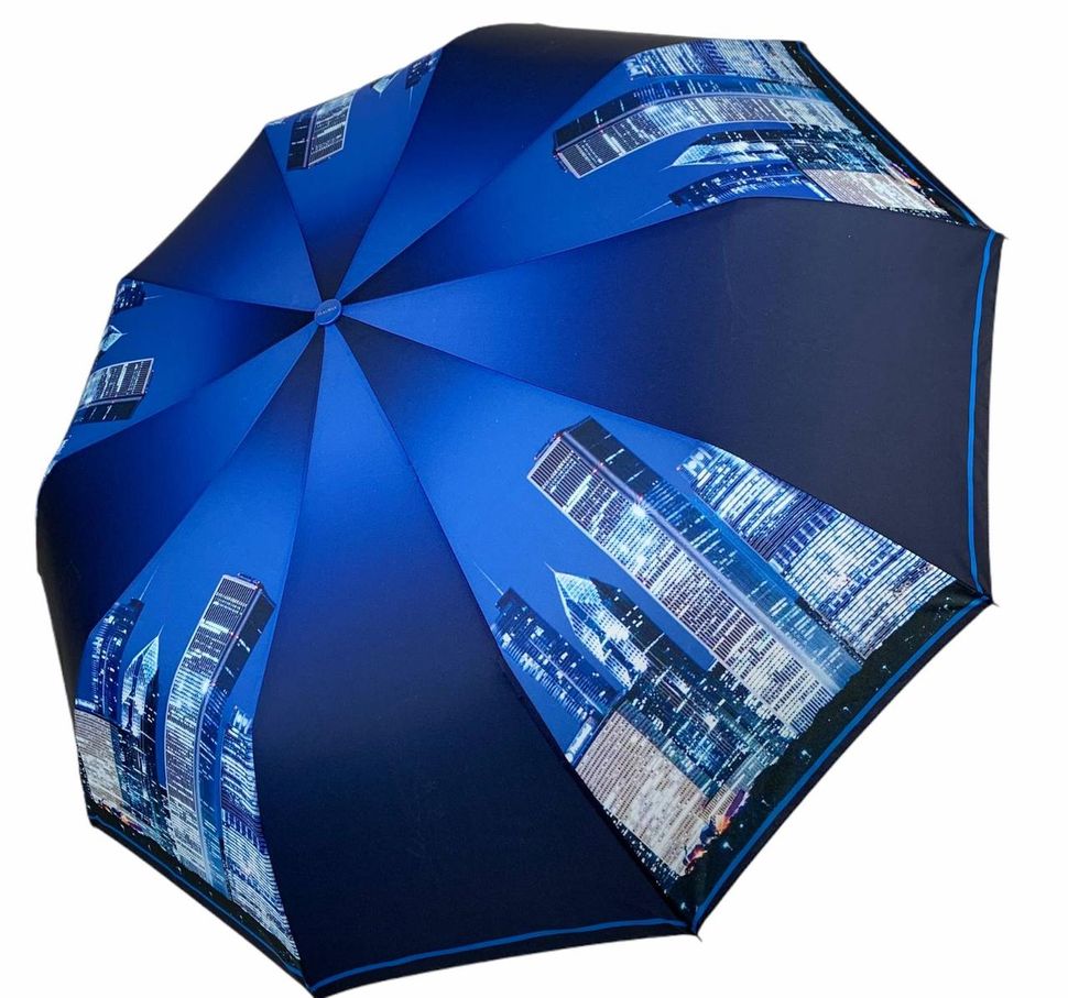 Женский зонт-полуавтомат c принтом от Flagman, ночной город,135-5  135-5 фото | ANANASKO