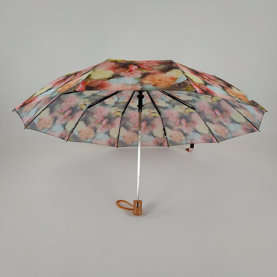 Жіноча парасоля напівавтомат на 10 спиць "La-la land", від SL, персиковий, 499-4  499-4 фото | ANANASKO