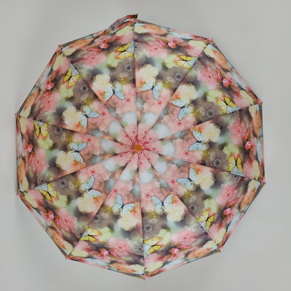 Жіноча парасоля напівавтомат на 10 спиць "La-la land", від SL, персиковий, 499-4  499-4 фото | ANANASKO