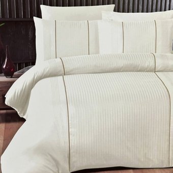 Комплект постельного белья двуспальный евро Делюкс Ранфорс Elegant Cream First Choise RD5  RD5(e) фото | ANANASKO