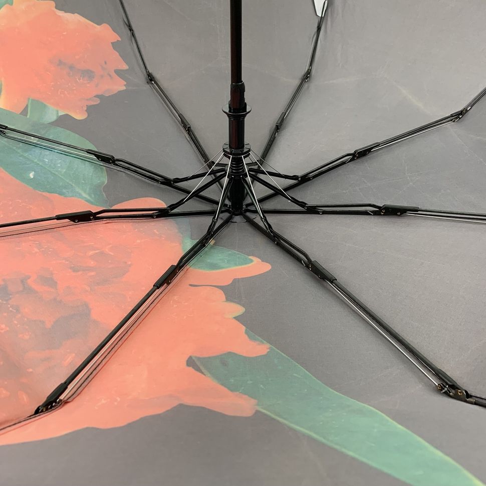 Женский зонт-полуавтомат Swifts "Кустовая роза" черный цвет, 18035-4  18035-4 фото | ANANASKO
