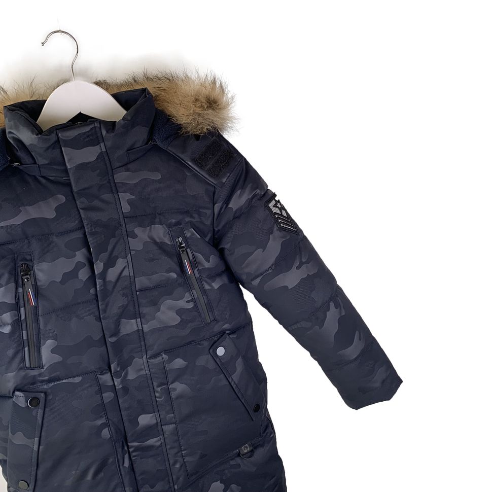Зимова куртка на хлопчика 128  8842 синий фото | ANANASKO