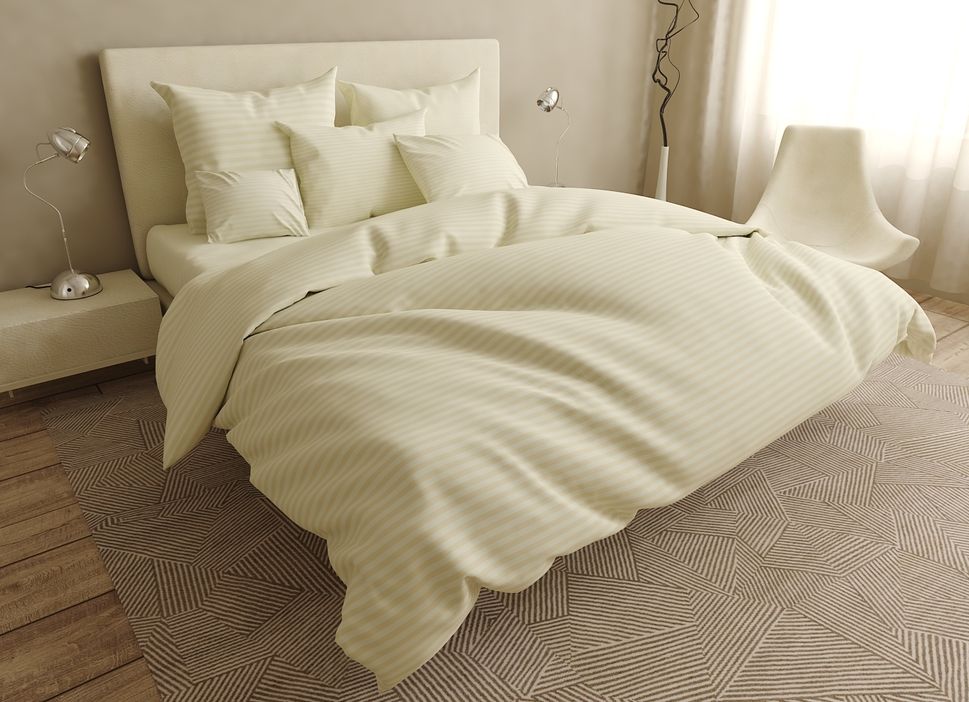 Комплект постельного белья двуспальный евро на резинке Бязь Голд Ananasko 1410023 115 г/м² 1410023(e) фото | ANANASKO